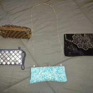 4 Womens Vintage Clutch Purses Evening Bags